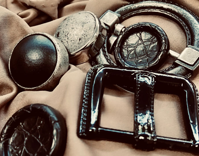 Bottoni Rivestiti In Pelle 5 Pezzi - Multimisura 15/19/21/23/26mm, Colore Nero, Per Cappotti E Giacche Fai Da Te